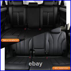 For Nissan Sentra 2008-2024 Car Seat Covers 5 Sits Front Rear PU Leather Cushion
