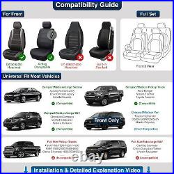 For Subaru Forester Legacy Outback Car Seat Covers 2/5-Seats Cushions PU Leather