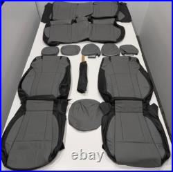 For Subaru Outback Premium Base 2020-2025 Black Gray Leather Seat Covers KR376