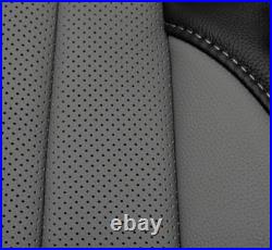 For Subaru Outback Premium Base 2020-2025 Black Gray Leather Seat Covers KR376