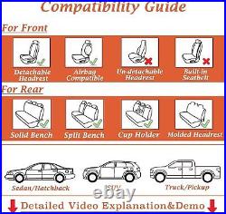 For Subaru WRX STI Car Seat Covers Full Set PU Leather Front&Rear 5-Seater