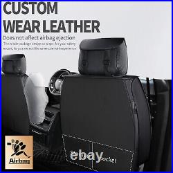 For Subaru WRX STI Car Seat Covers Full Set PU Leather Front&Rear 5-Seater