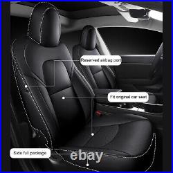 For Tesla Model 3 Car Leather Seat Covers Custom Fit Front+Rear 2017-2022 USA