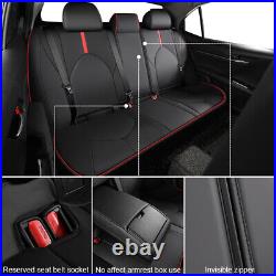 For Toyota Camry 2018-2022 Custom Fit Leather Seat Cover Front+Rear Full Set USA