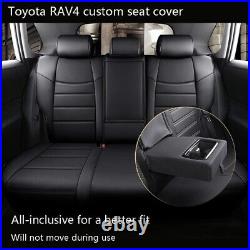 For Toyota RAV4 Car Seat Covers Protector Nappa Leather Front Rear Full Set Pad