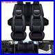 For Toyota RAV4 Leather Car Seat Cover 5-Seats Front Rear Protectors Set BLACK