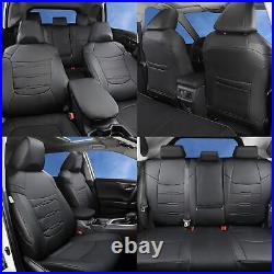 For Toyota RAV4 PU Leather Seat Cover Full Set Front & Rear Cushions 2019-2024