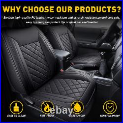 For Toyota Tacoma Car Seat Cover Full Set Leather Seat Front Rear backrest cap