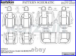 For Toyota Tacoma SR5 TRD Double Cab 2020-2023 Black Leather Seat Covers T281