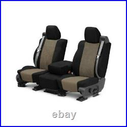 For Toyota Tundra 04 SuperSuede 1st Row Black & Beige Custom Seat Covers