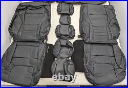 For Toyota Tundra Crew Max 2022-2023 Black Interior Leather Seat Covers LQ8