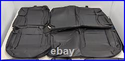 For Toyota Tundra Crew Max 2022-2023 Black Interior Leather Seat Covers LQ8