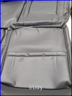 For Toyota Tundra Crew Max 2022-2023 Black Interior Leather Seat Covers LQ8