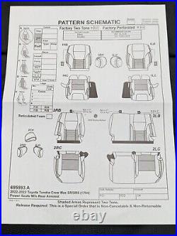For Toyota Tundra Crew Max 2022-2023 Black Interior Leather Seat Covers LQ8