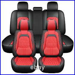 For Toyota Tundra Leather Pickup Car Seat Covers Full Set Front Rear Protectors