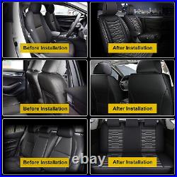 For Volkswagen Jetta 2007-2024 Pu Leather Car Seat Covers Cushion Grey Full Set