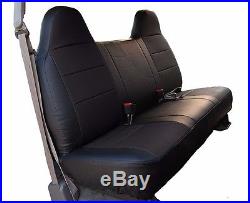Ford F-150 Black Iggee S. Leather Custom Fit Bench Front Seat Cover