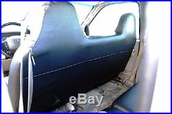 Ford F-150 Black/grey Iggee S. Leather Custom Fit Bench Front Seat Cover