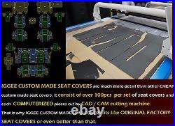 Ford Ranger 2006-09 Black/charcoal Leather-like 2 Front Seat & Console Covers