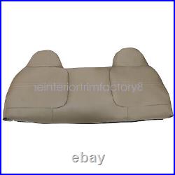 Front Bottom-Top Leather Seat Cover Tan For 1999-2002 Ford F250 F350 F450 F550