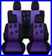 Front &Rear Black-Purple Car Seat Covers Pawprint fits 2011-2018 JK wrangler 2dr
