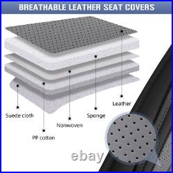 Front & Rear Car For Ford EcoSport 2018-2022 PU Leather Cushion 2/5Seat Covers