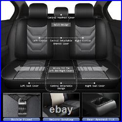 Front & Rear Car For Nissan Kicks SV S SR 2018-2023 PU Leather 2/5Seat Covers
