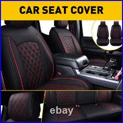 Front Rear Full Set Seat Covers Leather Cushion For 09-21 Ford F150 Crew Cab EXC