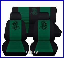 Front Rear Seat Covers Fits Ford Mustang 2005 to 2010 Tribal Horse Seat Covers