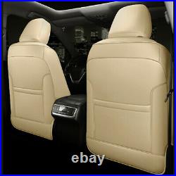 Front Seat Covers Beige Leather Custom Fit for Toyota Highlander 2015-2021