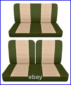 Front and Rear bench seat covers fits 1952-1957 Chevy Bel Air 2 door sedan