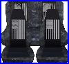 Front and Rear car seat covers Fits Jeep wrangler YJ-TJ-LJ 1985-2006 USA Flag