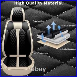 Full Leather Car 5 Seat Covers Full Set Cushion Pad For Cadillac XTS 2013-2019