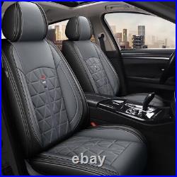 Full Set Car 5-Seat Covers Pad For Ford EcoSport 2018-2022 PU Leather GRAY+Black