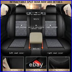 Full Set Car 5-Seat Covers Pad For Ford EcoSport 2018-2022 PU Leather GRAY+Black