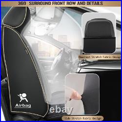 Full Set Car 5-Seat Covers Pad For Ford EcoSport 2018-2022 PU Leather GRAY+Black