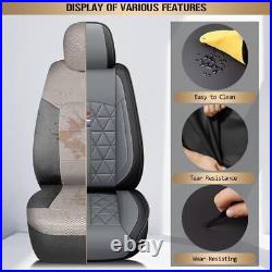 Full Set Car 5-Seat Covers Pad For Ford EcoSport 2018-2022 PU Leather GRAY+Black