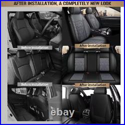 Full Set Car 5-Seat Covers Pad For Ford EcoSport 2018-2022 PU Leather GRAY+Black