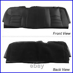 Full Set Seat Covers Black For 13-18 Dodge Ram 1500 2500 3500 Solid Rear Bench