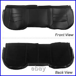 Full Set Seat Covers Black For 13-18 Dodge Ram 1500 2500 3500 Solid Rear Bench