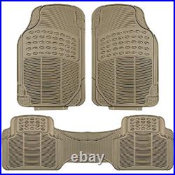 Gray Integrated Seatbelt Truck SUV Seat Covers with Beige Floor Mats