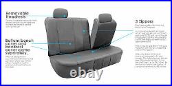 Gray Integrated Seatbelt Truck SUV Seat Covers with Beige Floor Mats