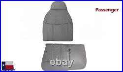 Gray LEATHER 60/40 Bench Seat Covers For 1997 1998 Ford F150 Lariat XLT Crew Cab
