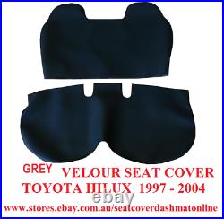 Grey Velour Bench Seat Cover With Smallstick Cut Out Toyota Hilux 1997-2004