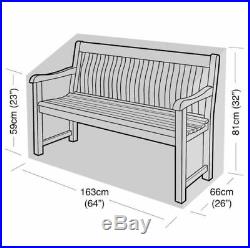 Heavy Duty 3 Seater Bench Seat Garden Cover, WATERPROOF & DURABLE Covers