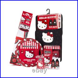 Hello Kitty Car Seat Covers, Car Floor Mats, Steering Wheel Cover, Windshield