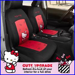 Hello Kitty Car Seat Covers, Car Floor Mats, Steering Wheel Cover, Windshield