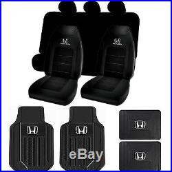 Honda Elite Rubber Mats HB Seat Covers & Black Bench Cover 11pc Universal-fit
