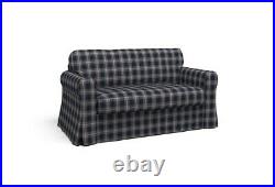 Ikea cover set for Hagalund 2-Seat Sofa Bed in Gingham Blue 601.247.76
