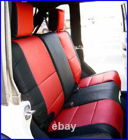 Jeep Wrangler Jk 2007 4doors Black/red S. Leather Front&rear Seat Covers